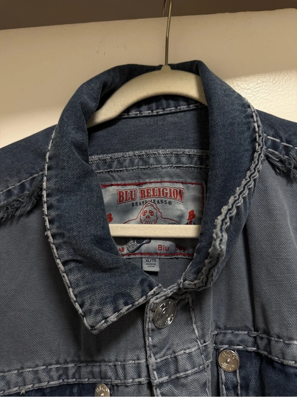 True Religion “Blu Religion Boxy Trucker Jacket Super T”